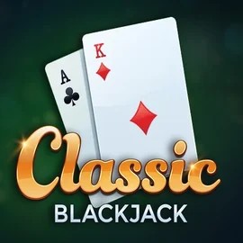 Classic Blackjack online game logo by Red Tiger Gaming on mrpachoscasino.com
