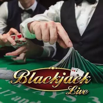 Live Blackjack game by Evolution – logo hosted on MrPacho Casino